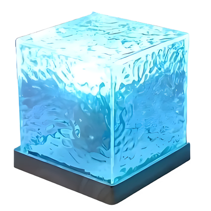 Crystal Lamp Dynamic Rotating Water Ripple Projector Night Light 16 Colors Crystal Lamp Atmosphere Holiday Gift Sunset Light